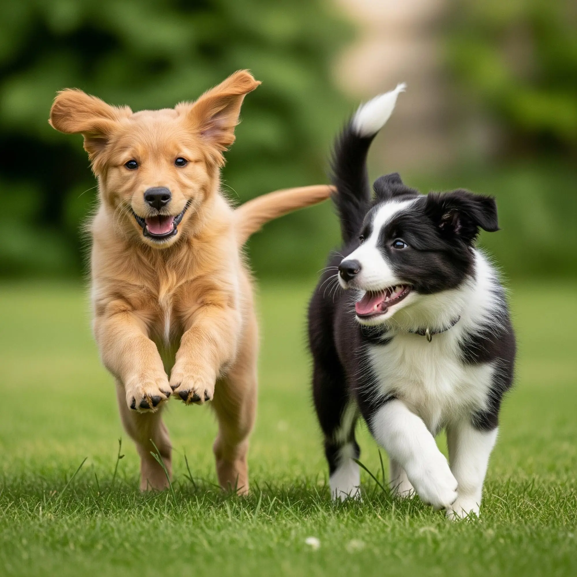 Welpen beim spielerischen Training - Sozialkontakt und gemeinsames Lernen