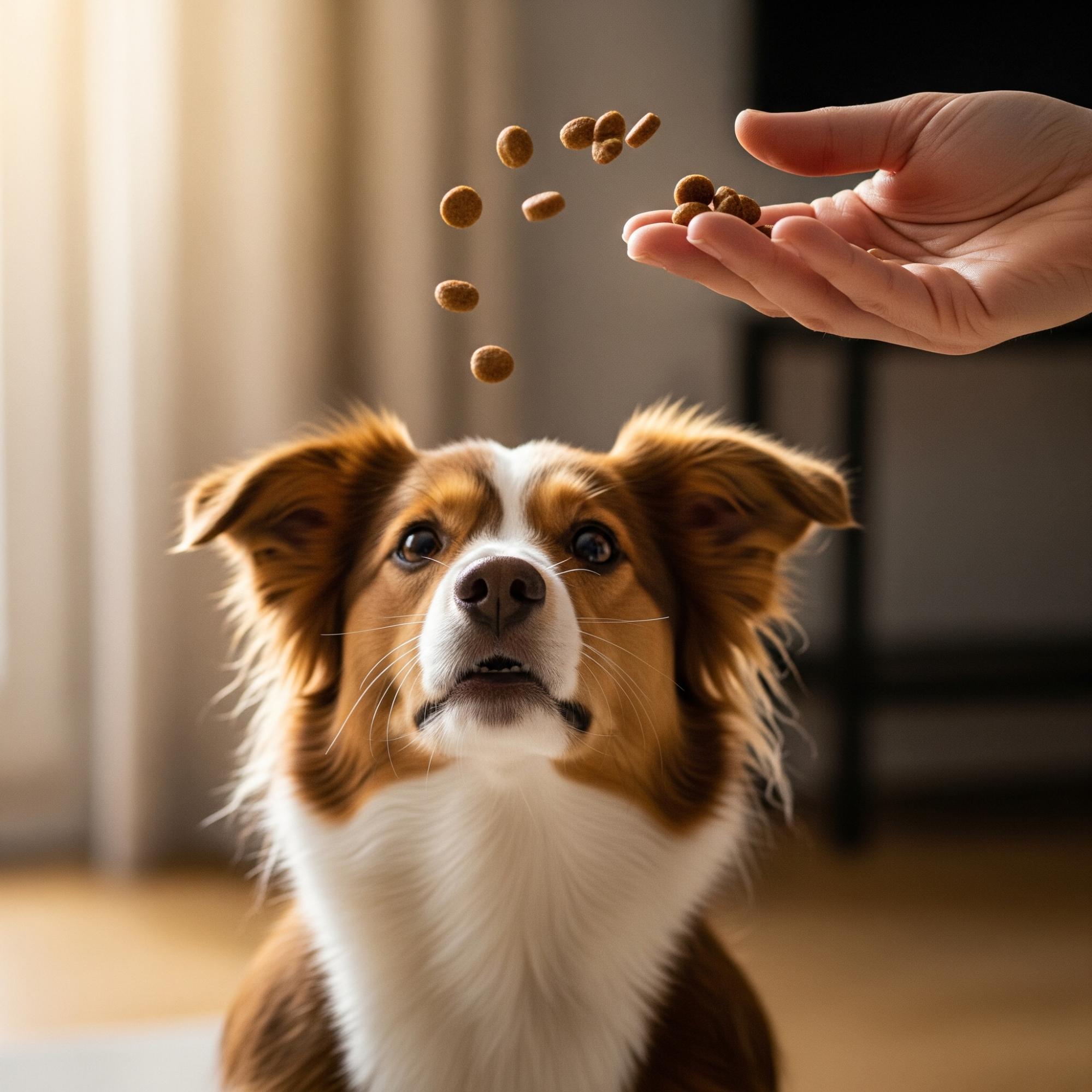 Border Collie Mix beim Indoor-Training